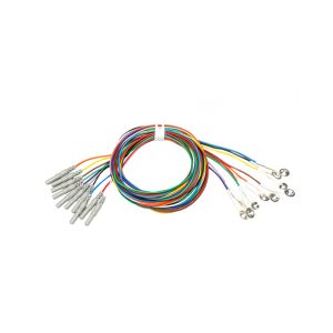 Ceresenso DY series silver-plated EEG cup electrodes, color-coded leads for low-noise clinical and research testing